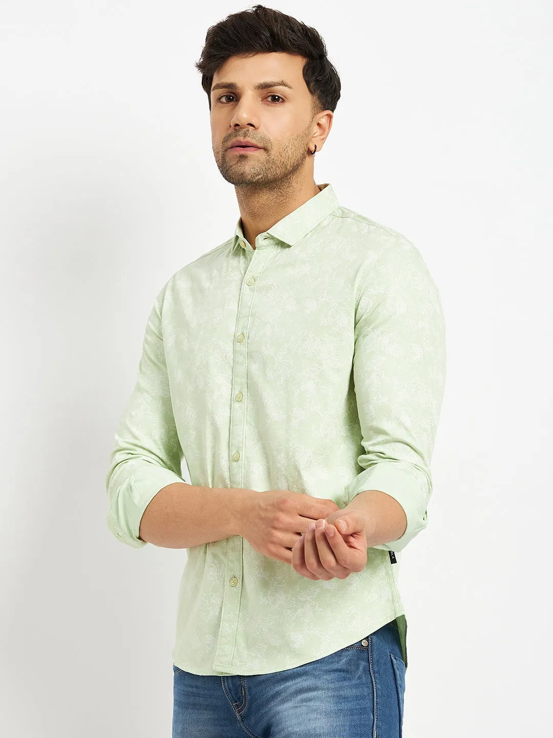 Camla Green Shirts For Men