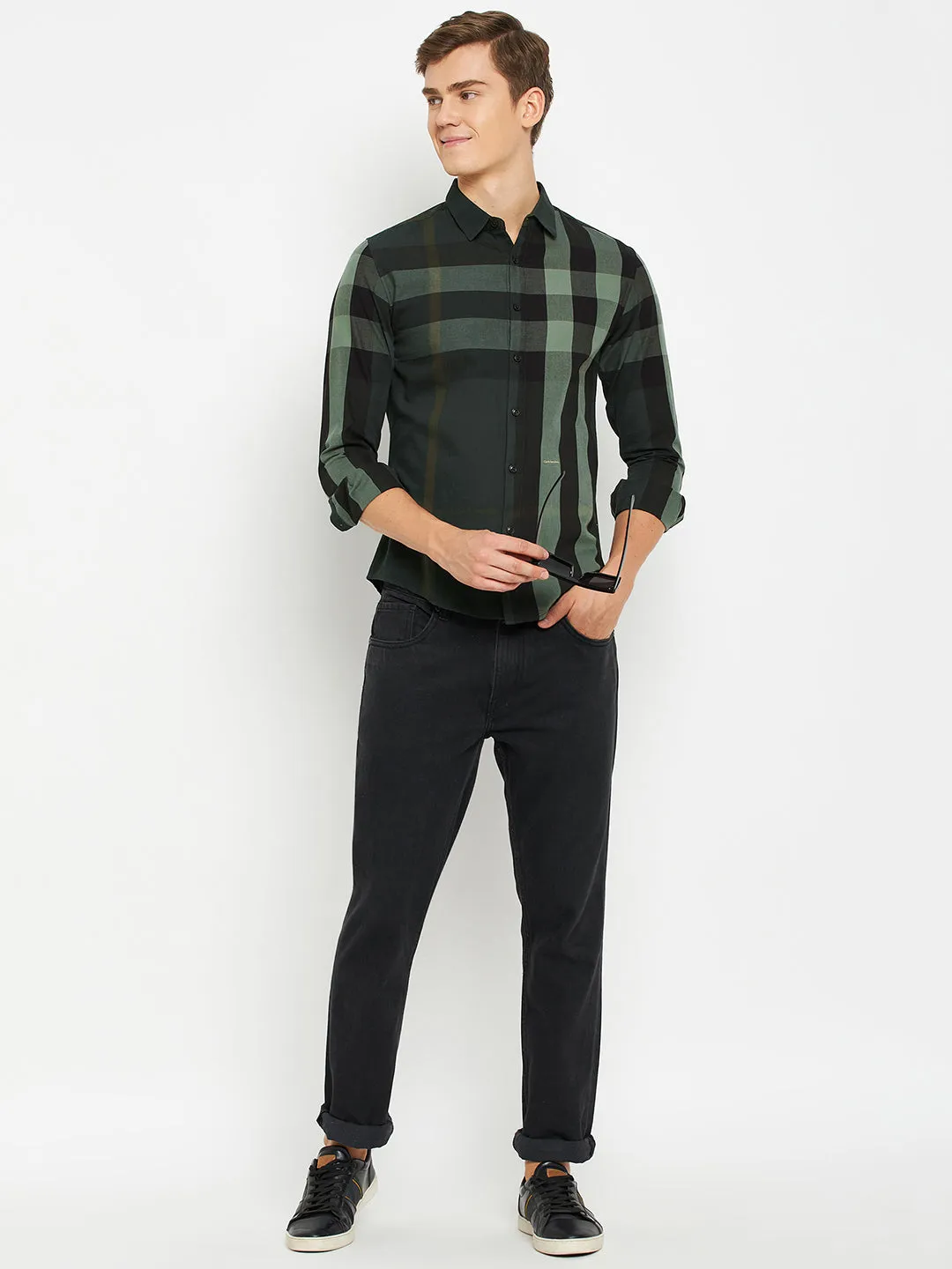 Camla Green Shirts For Men
