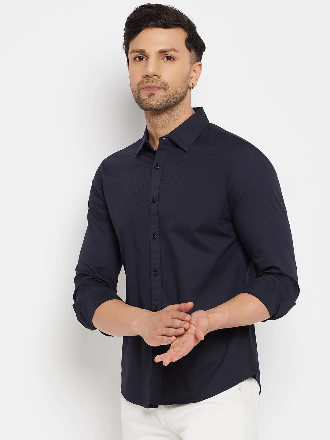 Camla Navy Shirts For Men