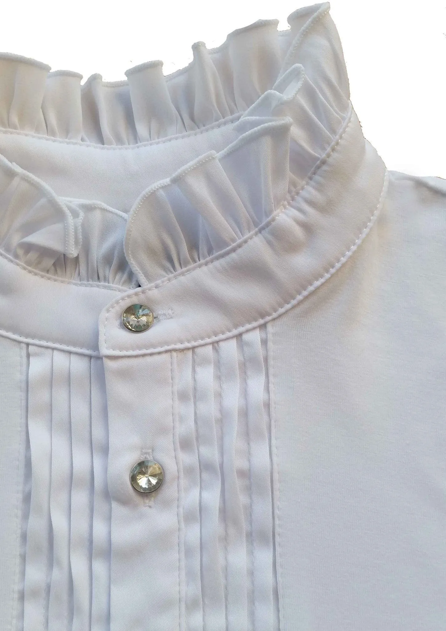 Cara Ladies Ruffle Neck Equestrian Competition Show Shirt