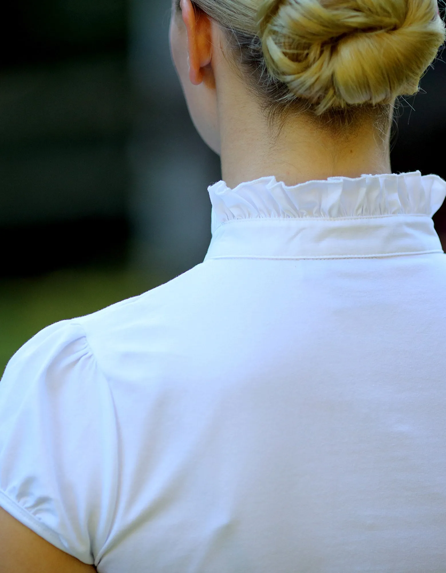 Cara Ladies Ruffle Neck Equestrian Competition Show Shirt