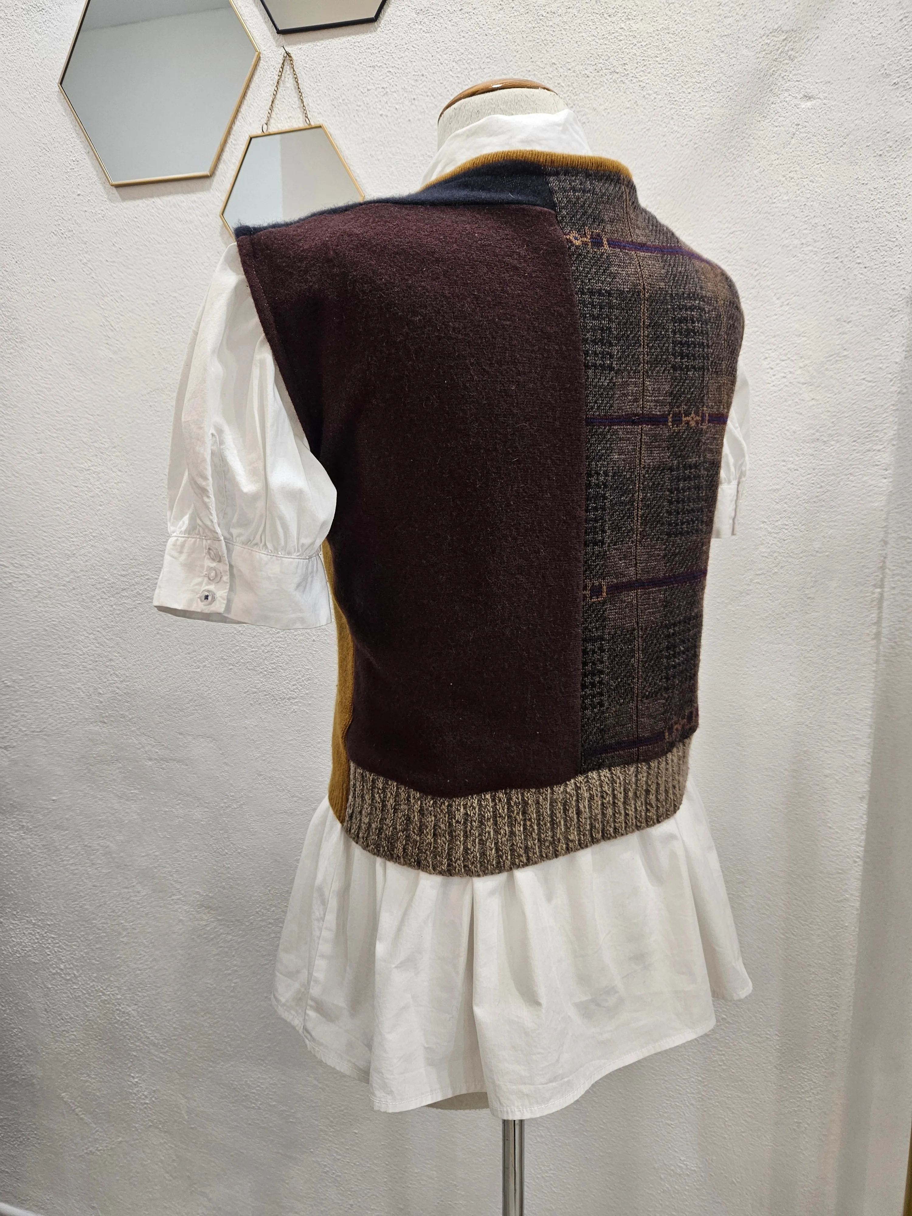 Cashmere Beaded Vest Small - Medium