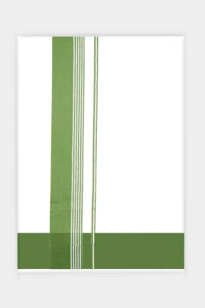 Charming Aabish - Light Green Smooth Cotton Double Layered Dhoti With Fancy Borders | Uathayam