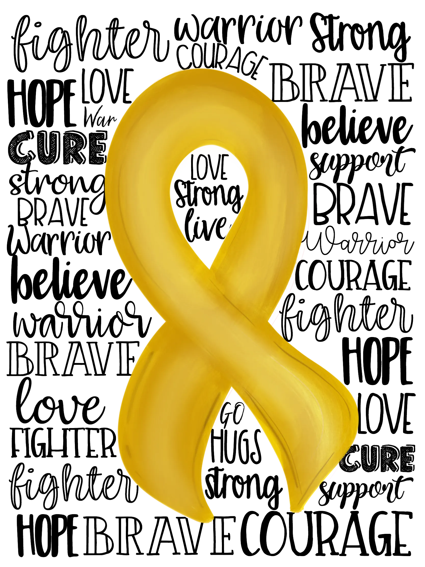 {Childhood Cancer Awareness Ribbon}