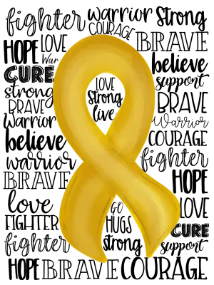 {Childhood Cancer Awareness Ribbon}