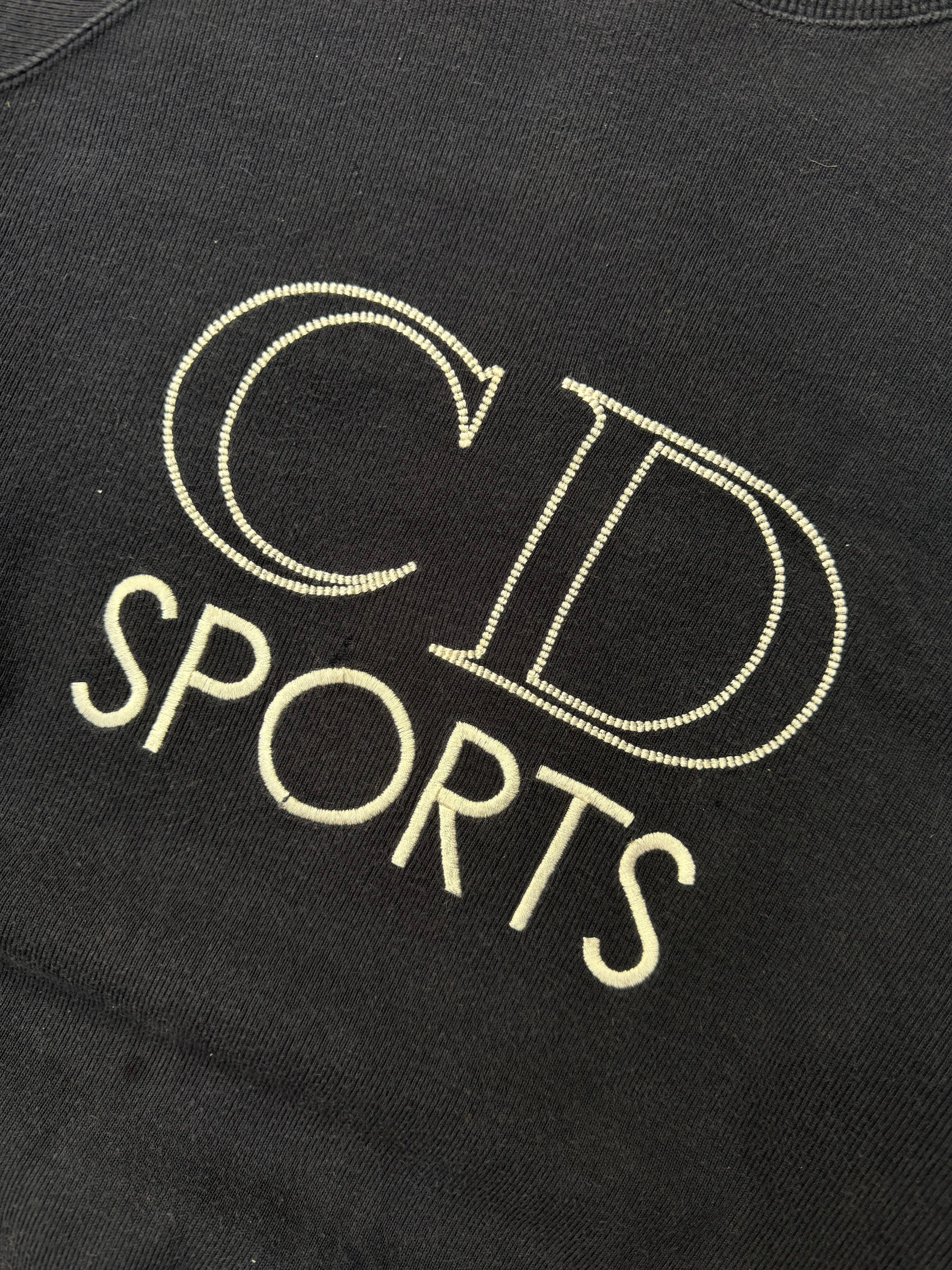 Christian Dior Sports Embroidered Logo Navy Knitted Sweater