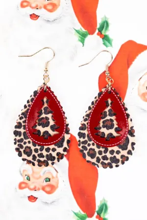 Christmas Cutout Layered Teardrop Earrings