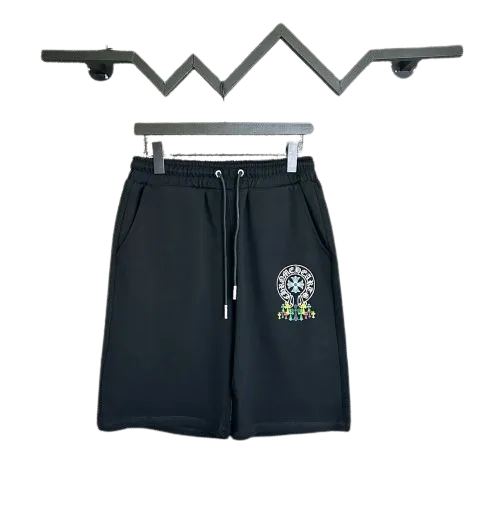 Chrome Hearts Black Shorts With Cross Logo