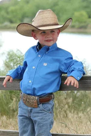 Cinch Shirt Boys Solid Blue