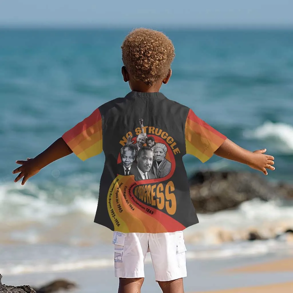 Civil Rights Leaders African American Kid Hawaiian Shirt No Struggle No Progress DT03