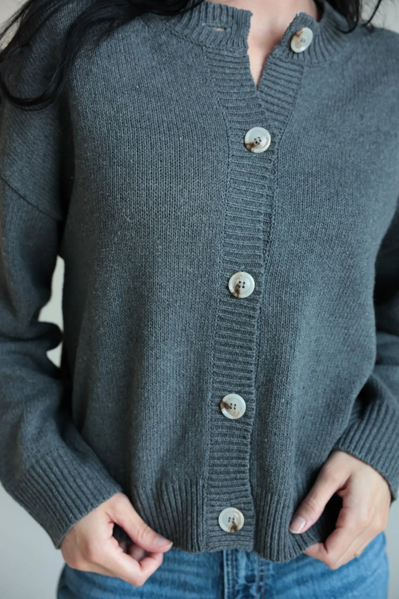 Classic Button-Up Cardigan-Final Sale