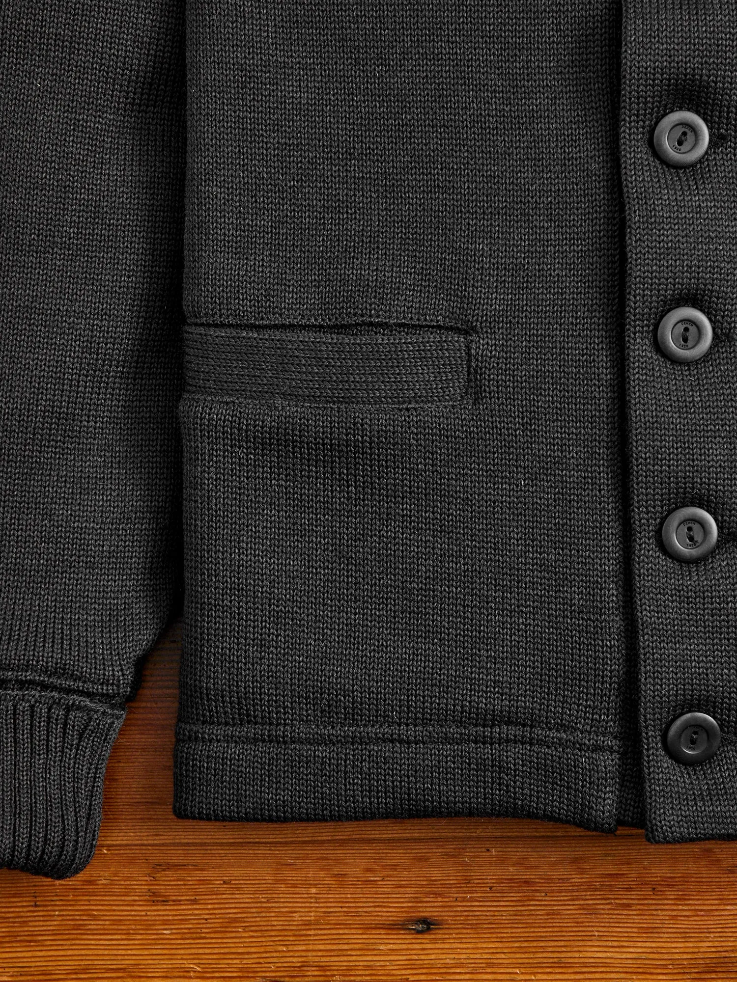 Classic Cardigan in Dark Charcoal