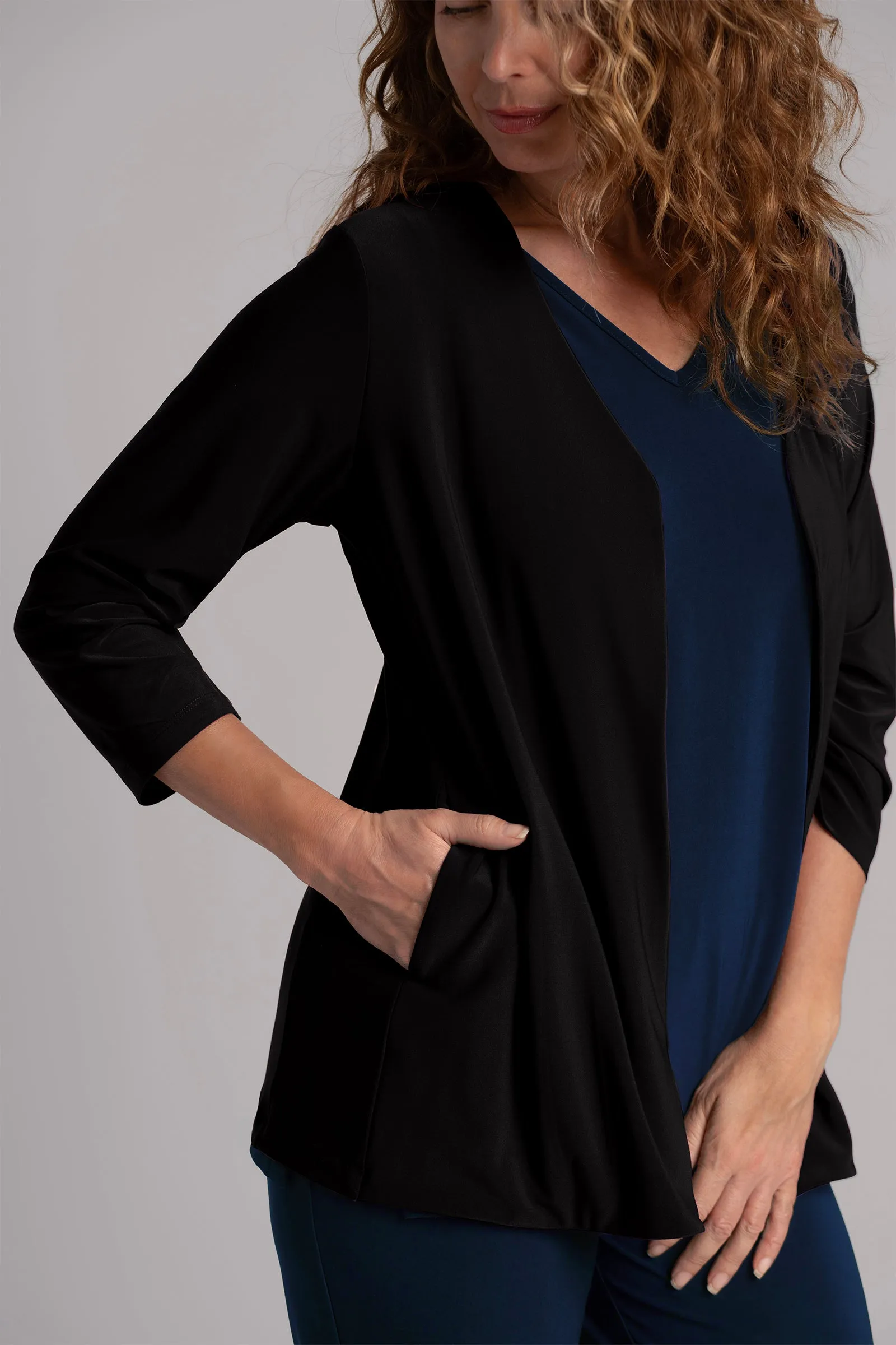 Classic Jacket with Pleated Sleeves
