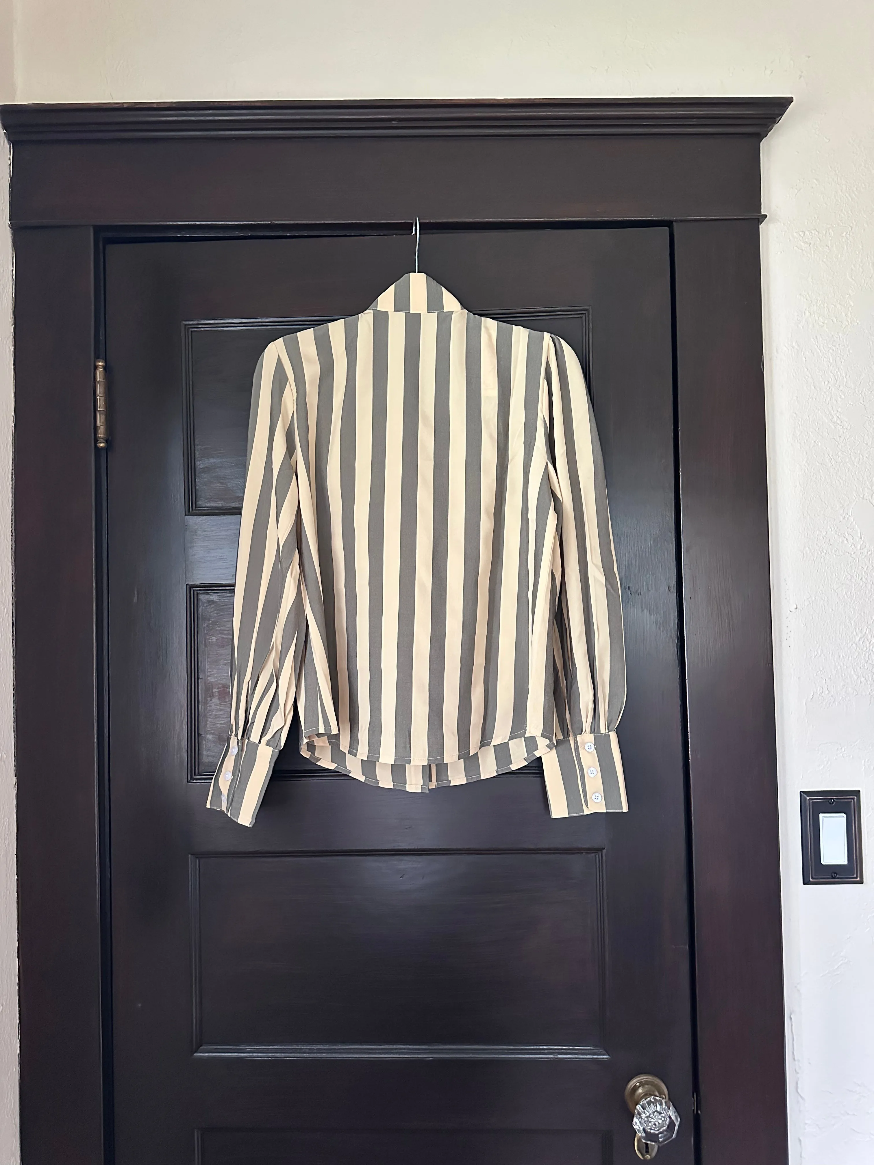 Classy striped bowtie button up