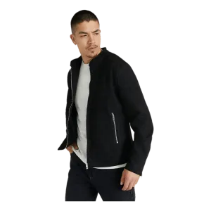 Clean Fake Suede Racer Black