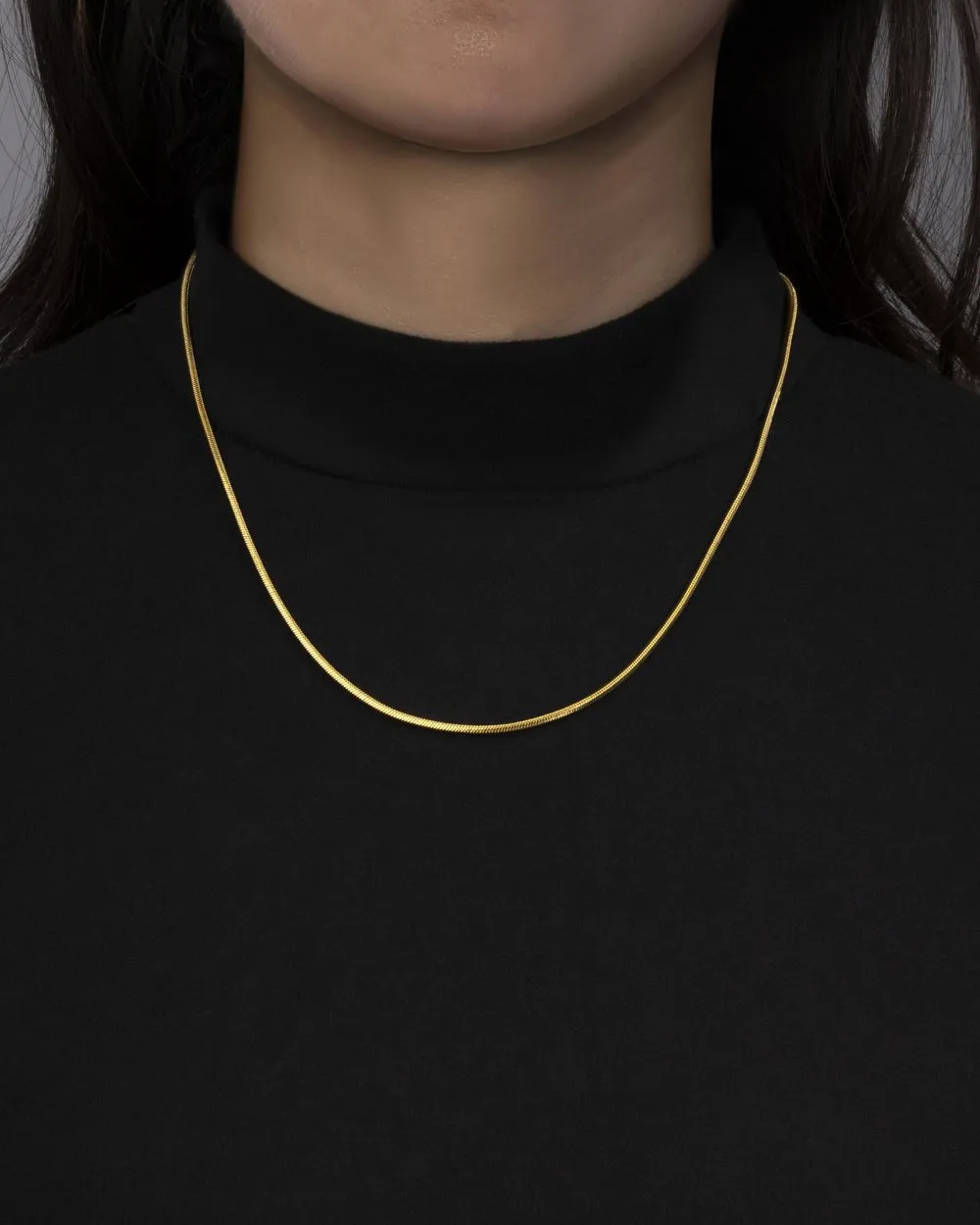 CLEAN SNAKE CHAIN. - 2MM GOLD
