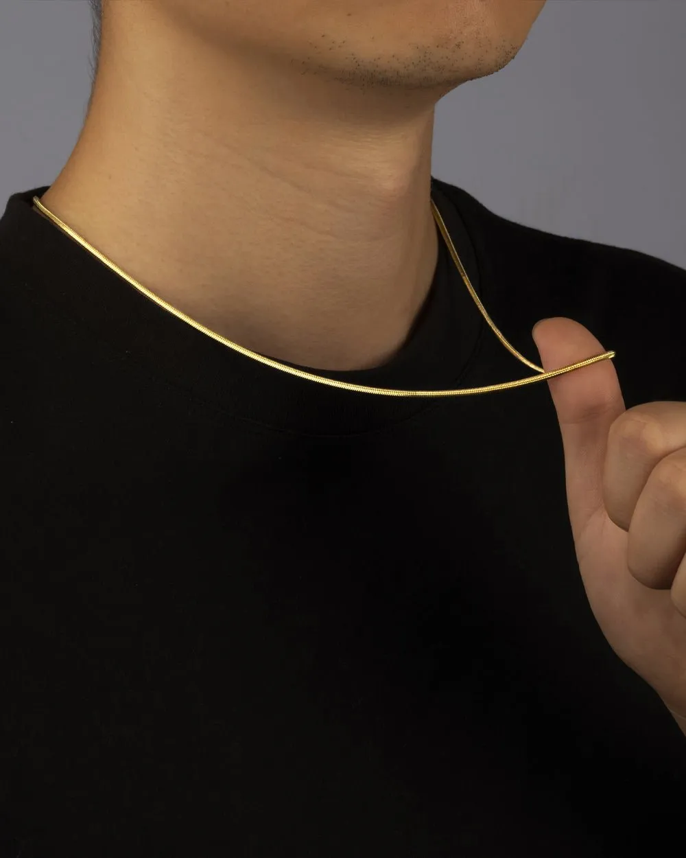 CLEAN SNAKE CHAIN. - 2MM GOLD