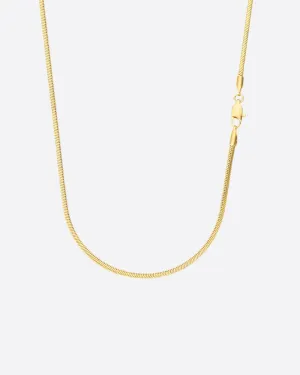 CLEAN SNAKE CHAIN. - 2MM GOLD