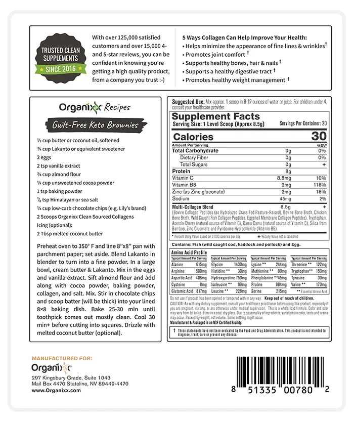 Clean Sourced Collagens | 20 servings