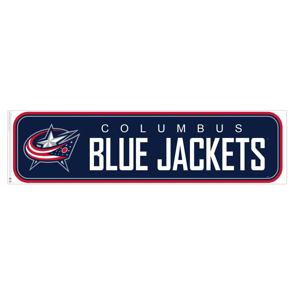 Columbus Blue Jackets - 90x23 Team Repositional Wall Decal - Long Design