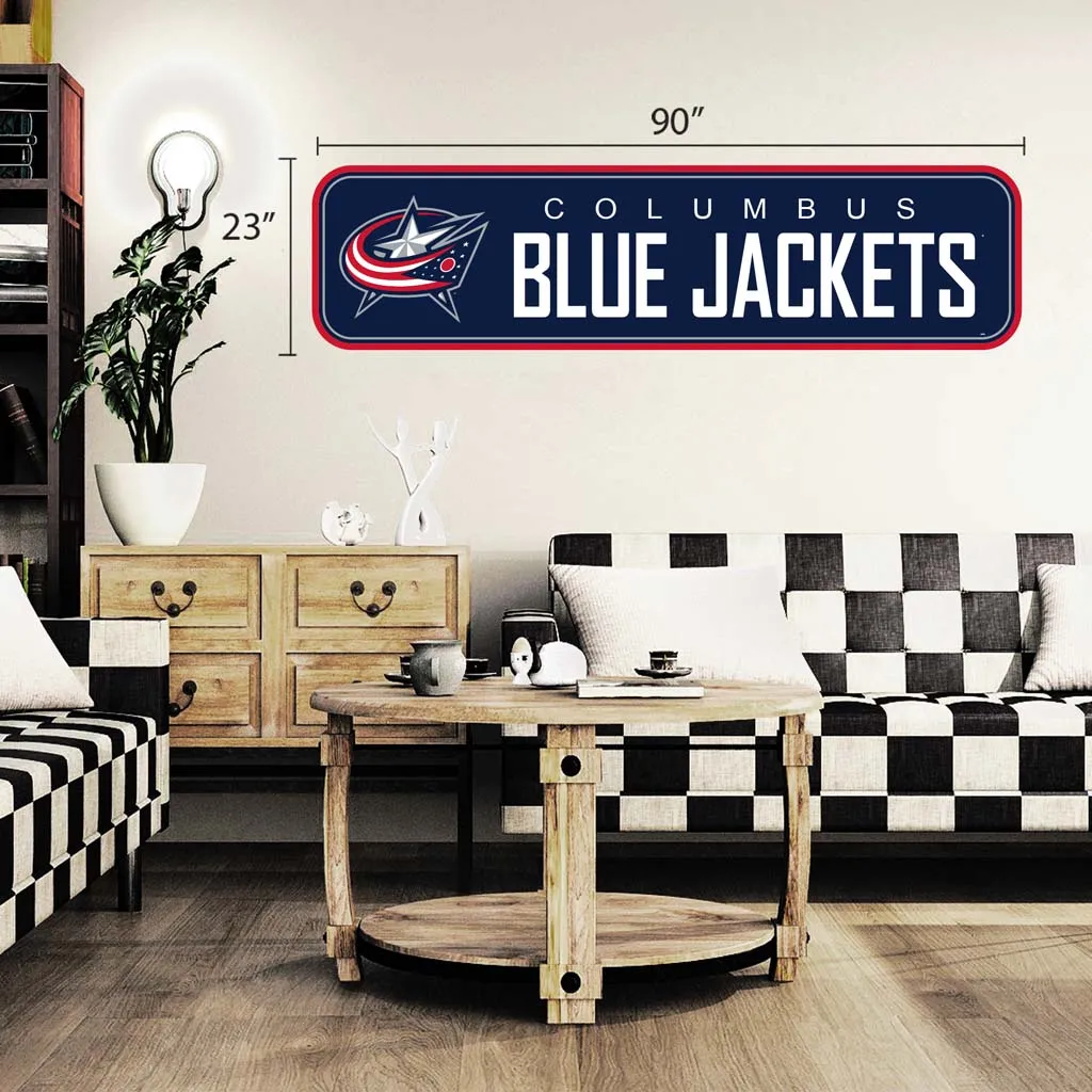 Columbus Blue Jackets - 90x23 Team Repositional Wall Decal - Long Design