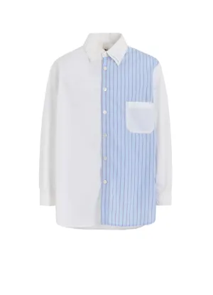 COTTON BROAD    STRIPE  SWITCHING LONG SLEEVE SHIRTS