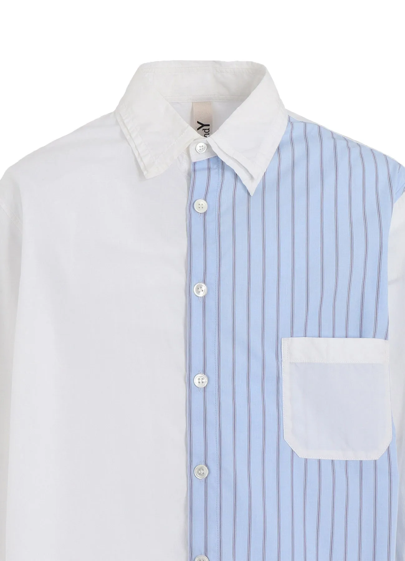 COTTON BROAD    STRIPE  SWITCHING LONG SLEEVE SHIRTS