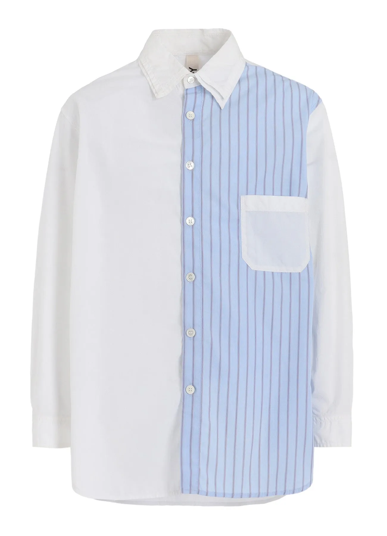 COTTON BROAD    STRIPE  SWITCHING LONG SLEEVE SHIRTS