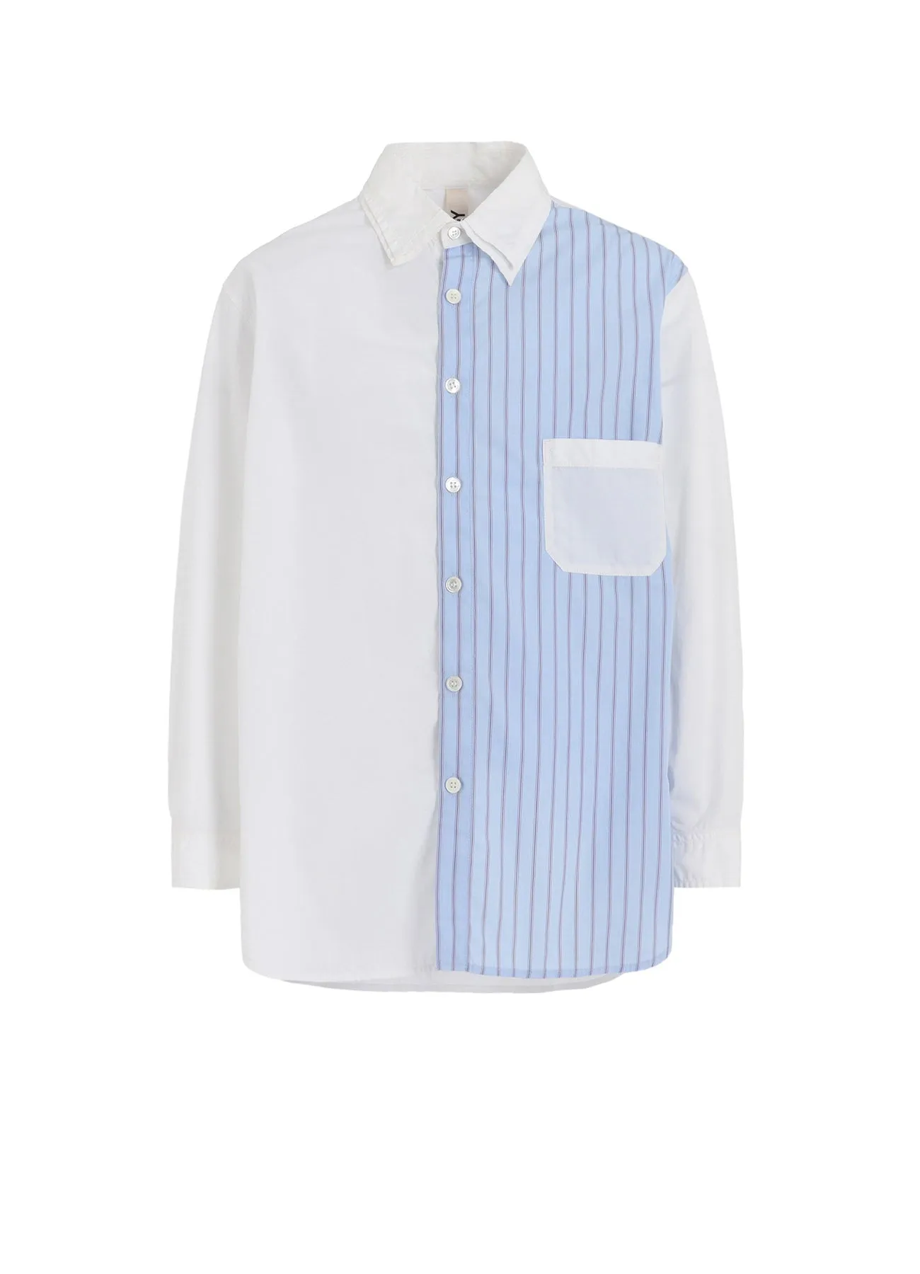 COTTON BROAD    STRIPE  SWITCHING LONG SLEEVE SHIRTS