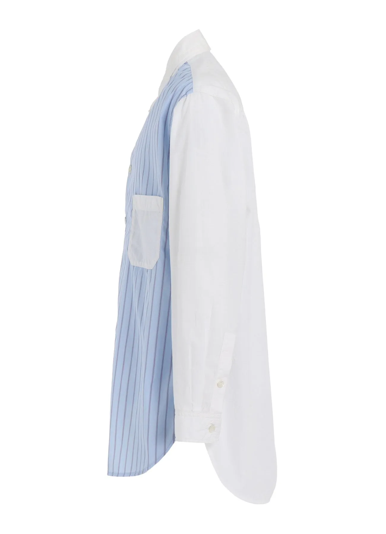 COTTON BROAD    STRIPE  SWITCHING LONG SLEEVE SHIRTS