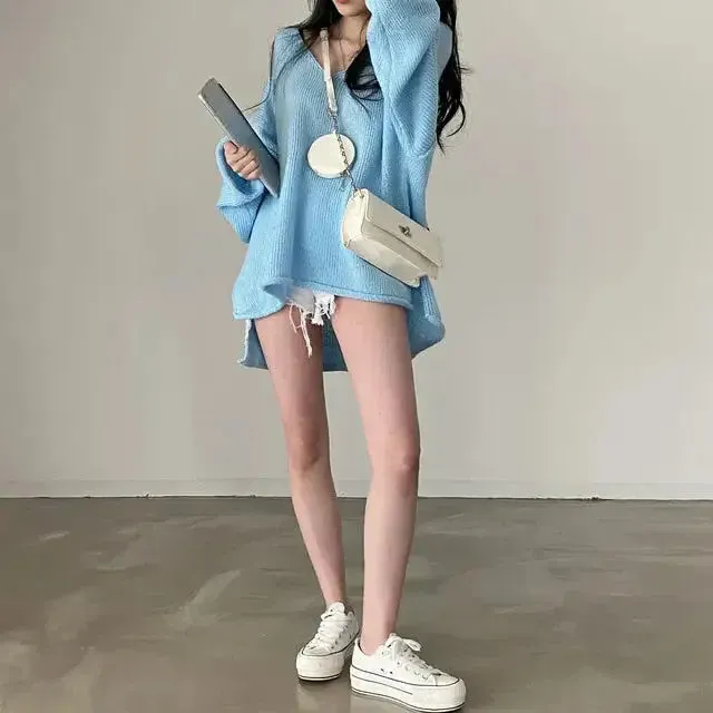 Cozy Y2K Sweater with Soft Touch and Extra-Long Sleeves