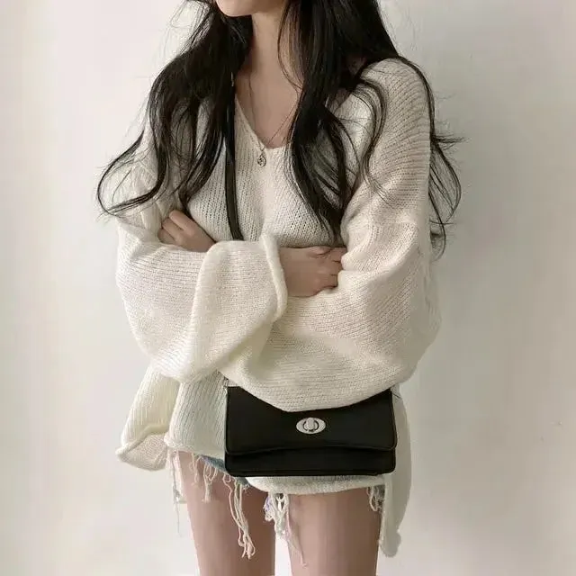 Cozy Y2K Sweater with Soft Touch and Extra-Long Sleeves