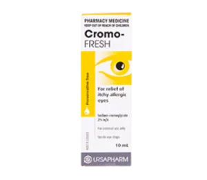 Cromo Fresh Eye Drops For Itchy Allergic Eyes 10ml Pharmacy Medicine