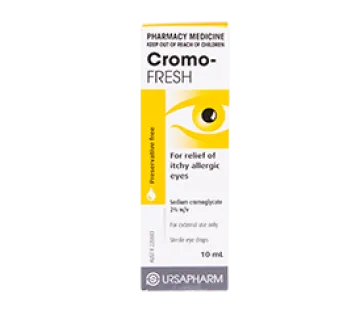Cromo Fresh Eye Drops For Itchy Allergic Eyes 10ml Pharmacy Medicine