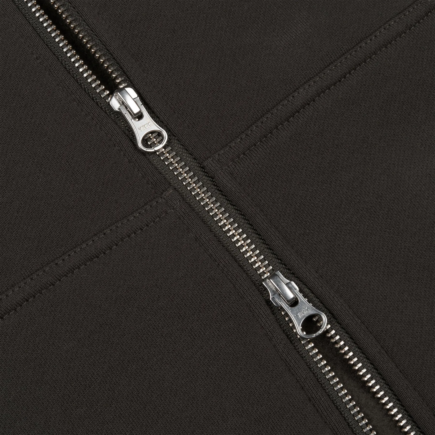 Cursive Small Logo Zip Hoodie Black