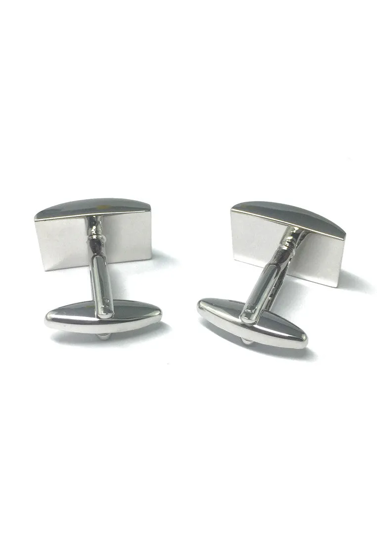 Curved White MOP Classic Cufflinks
