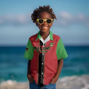 Custom Afro Malawi Football Kid Hawaiian Shirt Go Champions - African Pattern LT15