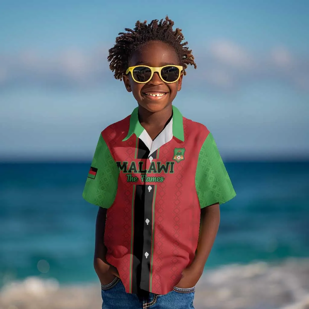 Custom Afro Malawi Football Kid Hawaiian Shirt Go Champions - African Pattern LT15