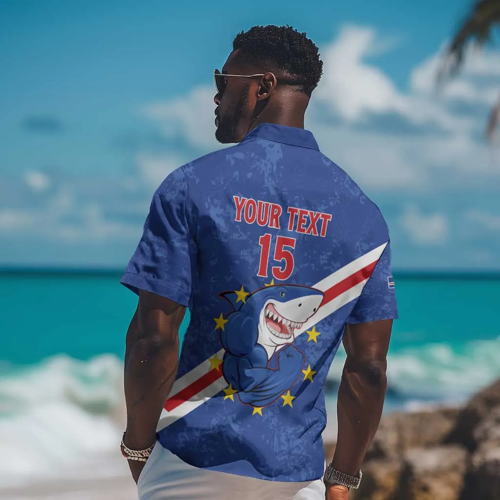 Custom Cabo Verde Football Hawaiian Shirt Go Tubaroes Azuis LT15