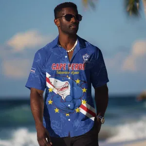 Custom Cabo Verde Football Hawaiian Shirt Go Tubaroes Azuis LT15