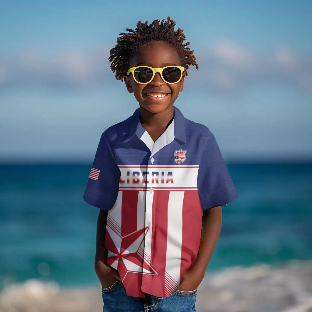 Custom Liberia Football Kid Hawaiian Shirt Sporty Style LT15