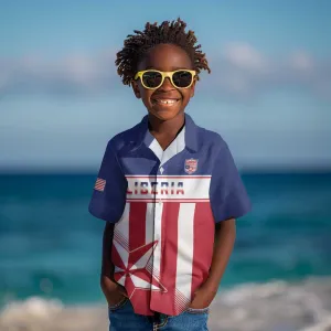 Custom Liberia Football Kid Hawaiian Shirt Sporty Style LT15