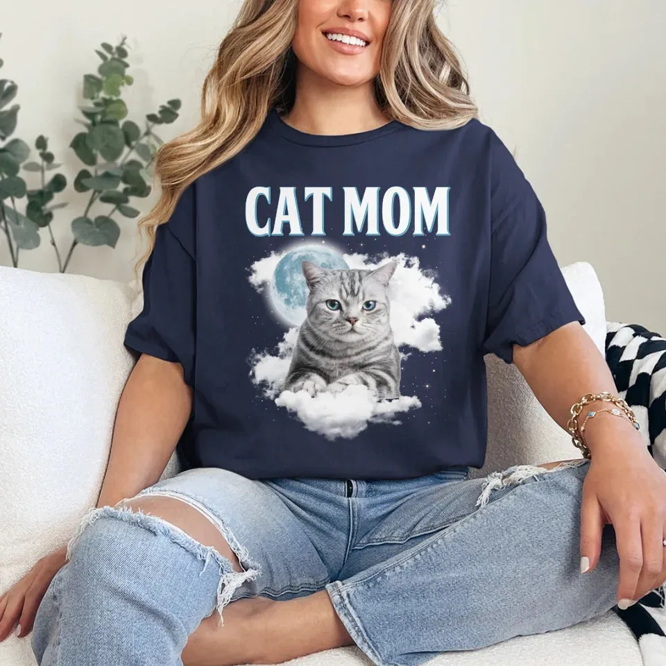 Custom Night Sky Pet Photo Upload T-Shirt