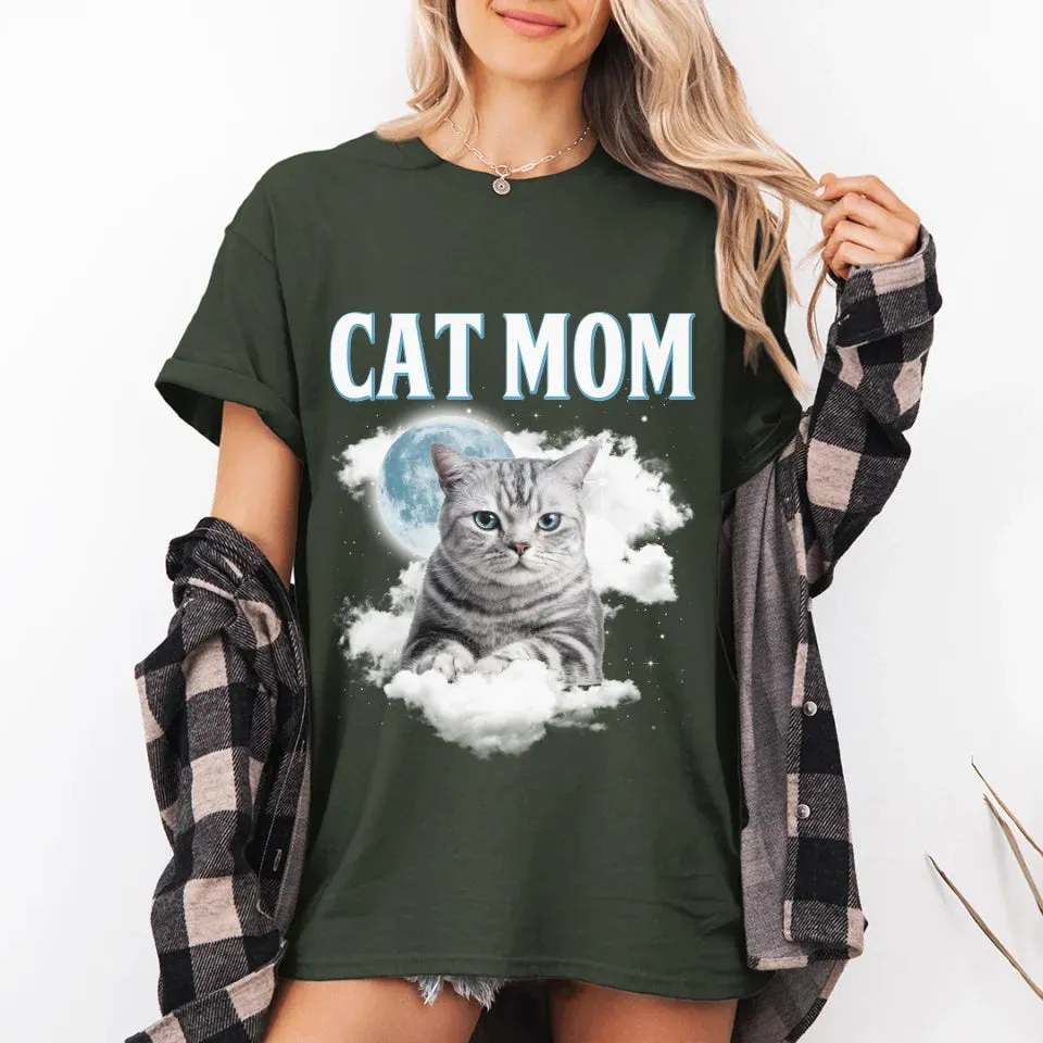 Custom Night Sky Pet Photo Upload T-Shirt