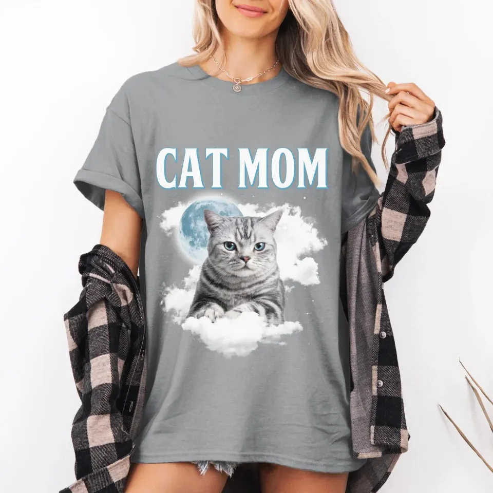 Custom Night Sky Pet Photo Upload T-Shirt