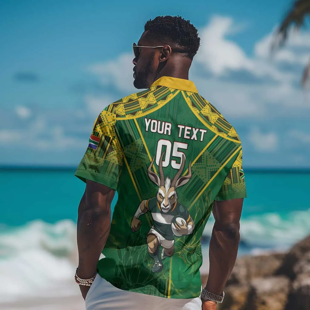Custom South Africa Rugby 2024 Hawaiian Shirt Go Bokke African Pattern LT05