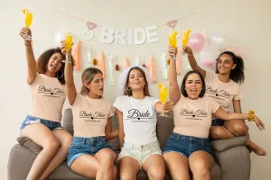 Cute Personalised Hen Party Bride Squad T Shirt