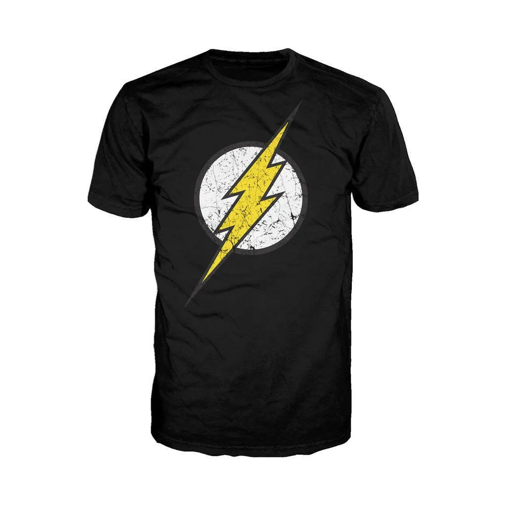 DC Comics Flash Modern Distressed Logo Official Men's T-shirt