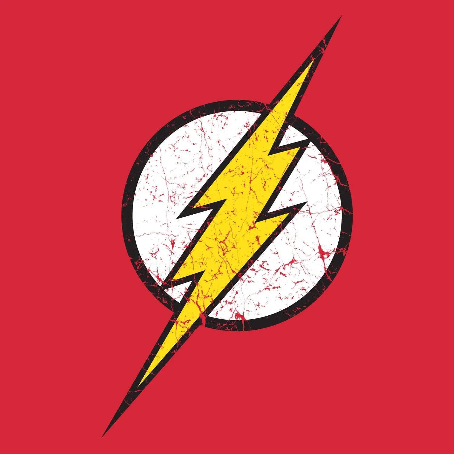 DC Comics Flash Modern Distressed Logo Official Men's T-shirt