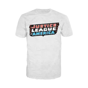 DC Comics Justice League JLA Classic Logo Official Men's T-shirt (Sports Grey)